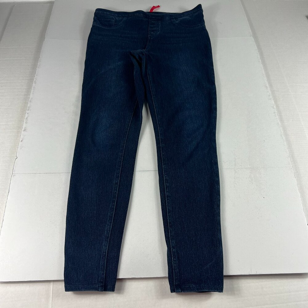 Spanx Jeans Women's 31x28* Jean-ish Ankle Pull On Leggings Dark Blue Pants Tag M